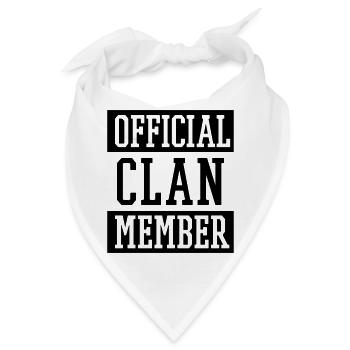 Official Clan Member - Bandana - Weiß - Vorne