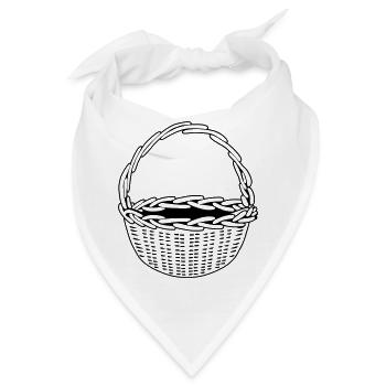 Korb - schwarz-weiß - einfärbbar - Bandana - Weiß - Vorne
