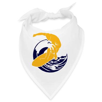 Surfboard | Surfer | Surf - Bandana - Weiß - Vorne