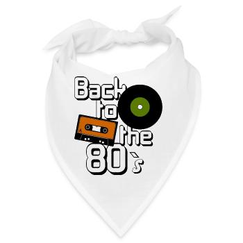 80er Party,Fun Shirt,80er Musik Back ...(25) - Bandana - Weiß - Vorne