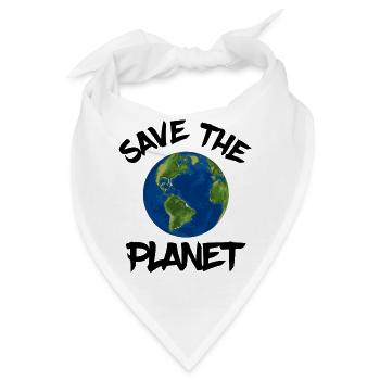 Save the Planet - Bandana - Weiß - Vorne