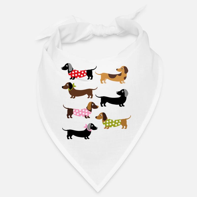 FARBENFROHE DACKEL - Bandana - Weiß