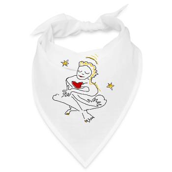 Christkind Yoga Herz Sterne - Bandana - Weiß - Vorne