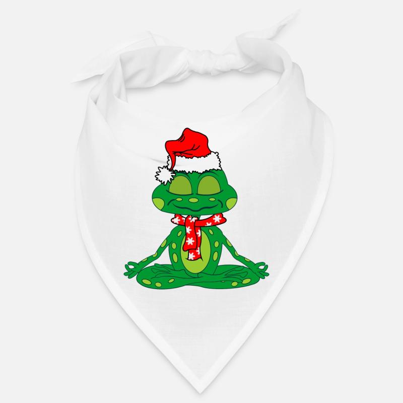 Meditation frog Christmas Bandana