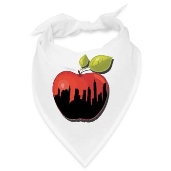 BIG APPLE NY New York Apfel Geschenk - Bandana - Weiß - Vorne