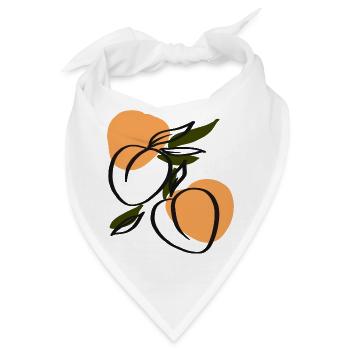 saftige Pfirsiche - Bandana - Weiß - Vorne