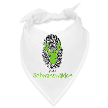 DNA Schwarzwälder Fingerabdruck mit Hirsch - Bandana - Weiß - Vorne