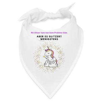 Glitzer - Bandana - Weiß - Vorne