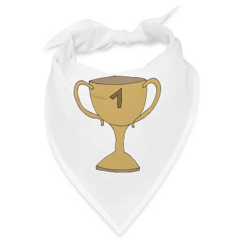 pokal gold - Bandana - Weiß - Vorne