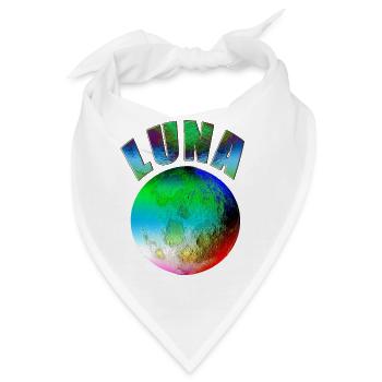 Luna Mond Regenbogen - Bandana - Weiß - Vorne