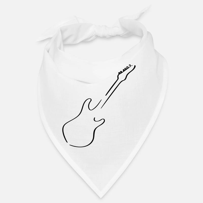 E-Gitarre Line Art - Minimalistisch Bandana