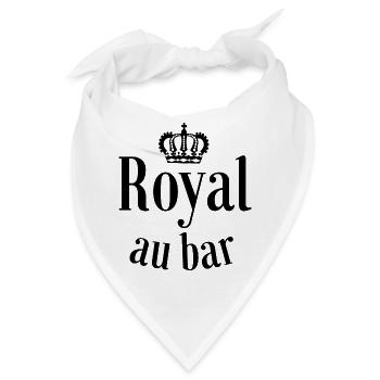 Bier, Biertrinker, Royal an der Bar - Bandana - Weiß - Vorne