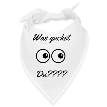 Was guckst - Bandana - Weiß - Vorne