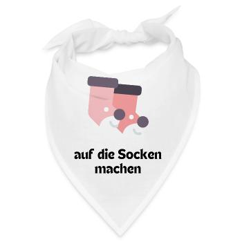 Auf die Socken machen - süße Strümpe mit Gesicht - Bandana - Weiß - Vorne