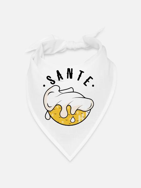 Santé Bière - Bandana - blanc - Devant