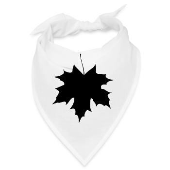 Herbstblatt (Farben personalisierbar) - Bandana - Weiß - Vorne