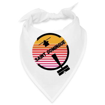 Santo Domingo Dominikanische Republik Retro Flugzeuge - Bandana - Weiß - Vorne