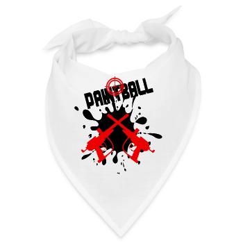 Paintball-Ziel mit zwei roten Kanonen - Bandana - Weiß - Vorne