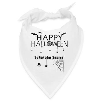 Happy Halloween / Süßes oder Saures - Bandana - Weiß - Vorne