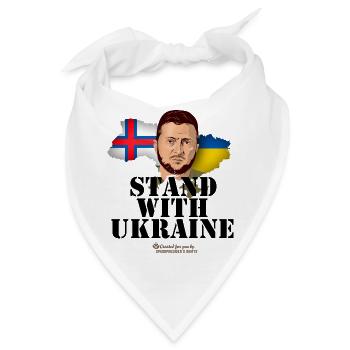 Färöer Inseln Ukraine - Bandana - Weiß - Vorne