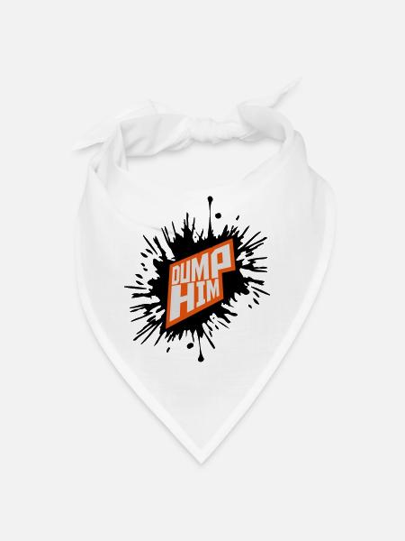 dump him Zitat Logo - Bandana - Weiß - Vorne