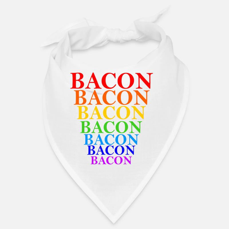 Regenbogen Bacon Stapel Design Bandana