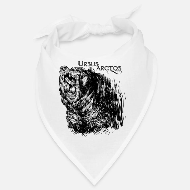 OURS BRUN - Bandana - blanc