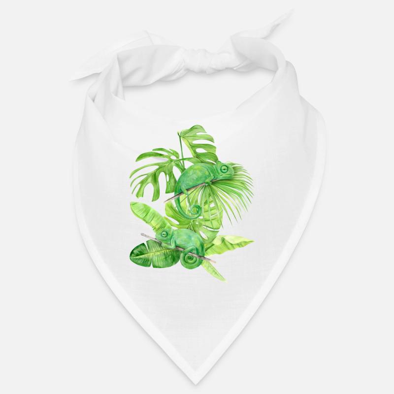 Caméléon, lézards caméléons verts Bandana