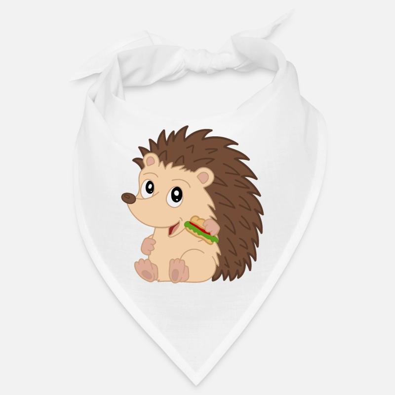 Mignon bébé hérisson avec sandwich Bandana