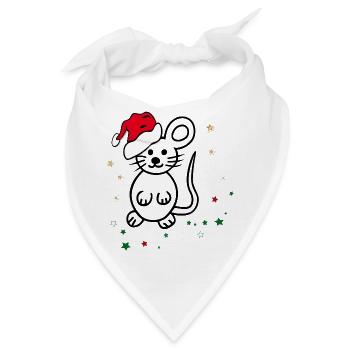 Weihnachten, Merry Christmas - Bandana - Weiß - Vorne