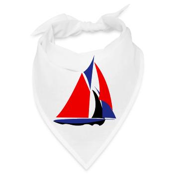 Französisches Segelboot - Bandana - Weiß - Vorne