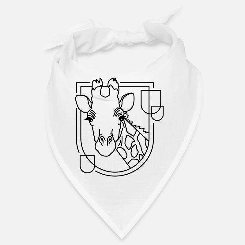 Giraffe in geometrischer Form - Line-Art-Design Bandana