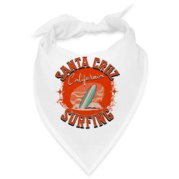Santa Cruz, Kalifornien Surfen - Bandana - Weiß - Vorne