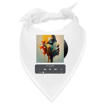 Art of paint, Album cover, Art of music, AI shirts - Bandana - Weiß - Vorne