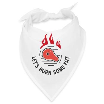 Grillparty Spruch Zum Grillen Grill - Bandana - Weiß - Vorne