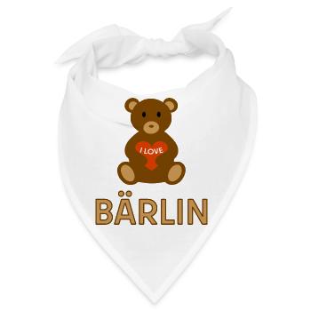 I love Bärlin - Bandana - Weiß - Vorne