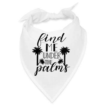 Tropical palm trees - Bandana - Weiß - Vorne