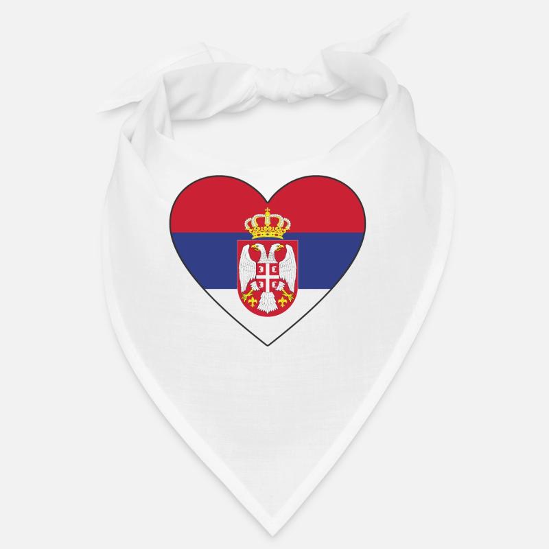 Cœur de drapeau de la Serbie Bandana