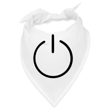 Ein uns Aus Knopf - Bandana - Weiß - Vorne