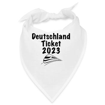 Deutschland Ticket 2023 - Bandana - Weiß - Vorne