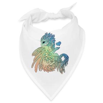 Mystischer Drache - Bandana - Weiß - Vorne