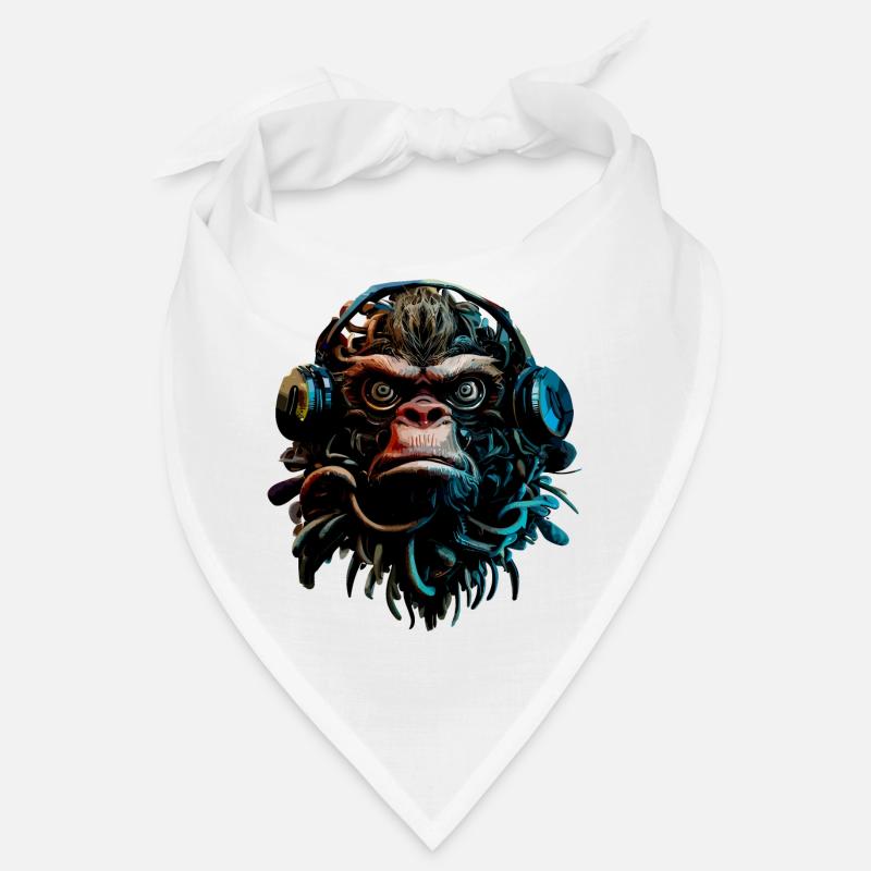 Singe avec casque Bandana