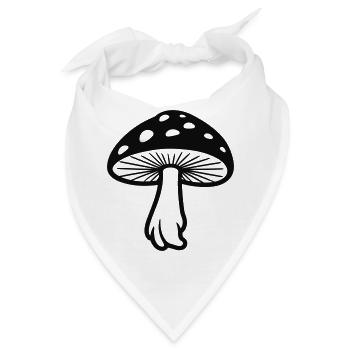 Pilz - Bandana - Weiß - Vorne