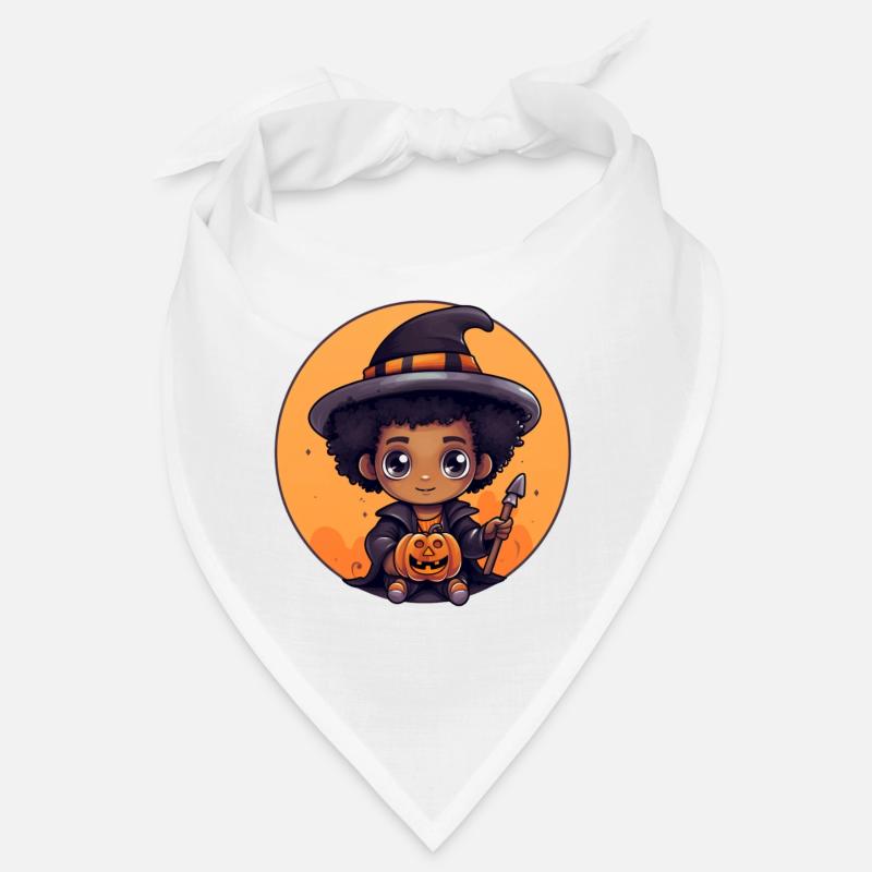 Mignon Sorcière Enfant Halloween Design Bandana