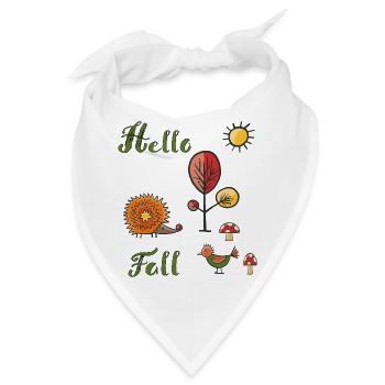 Hello Fall - Bandana - Weiß - Vorne