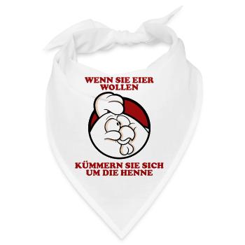 Kümmern Sie sich um die Henne 2 - Bandana - Weiß - Vorne