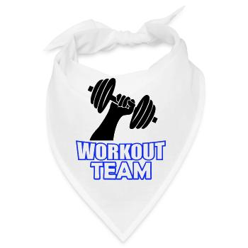 workout team - Bandana - Weiß - Vorne