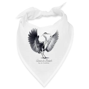 Reiher-Esche, Guerledanisches Herz von Breizh - Bandana - Weiß - Vorne