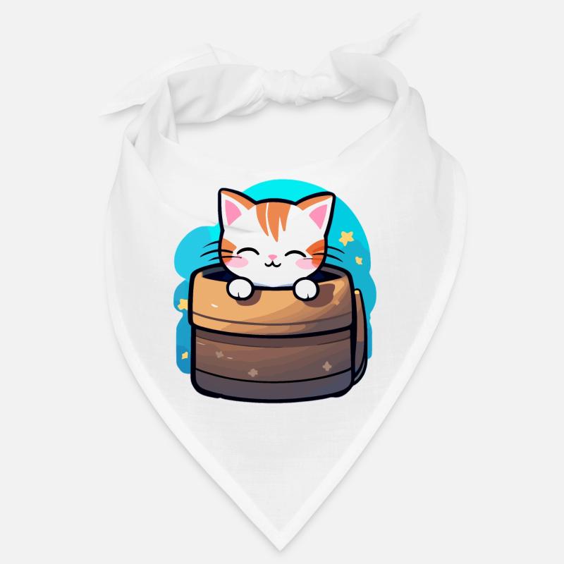 Chat mignon dans le panier Bandana