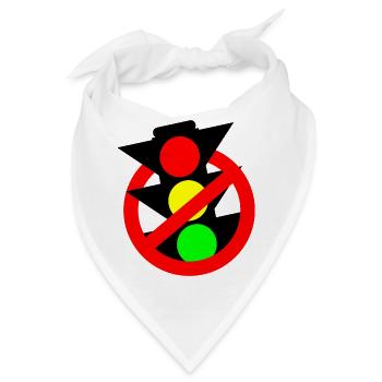 Ampel abschalten - Bandana - Weiß - Vorne